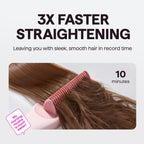 Wavytalk Pro Steam Hair Straightener Brush Steamline Pro Straightener Brush | 3-in-1 Straightening Brush for Coily Hair, Fast Salon Results with Less Damage, Anti-Frizz and Hair Nourishment