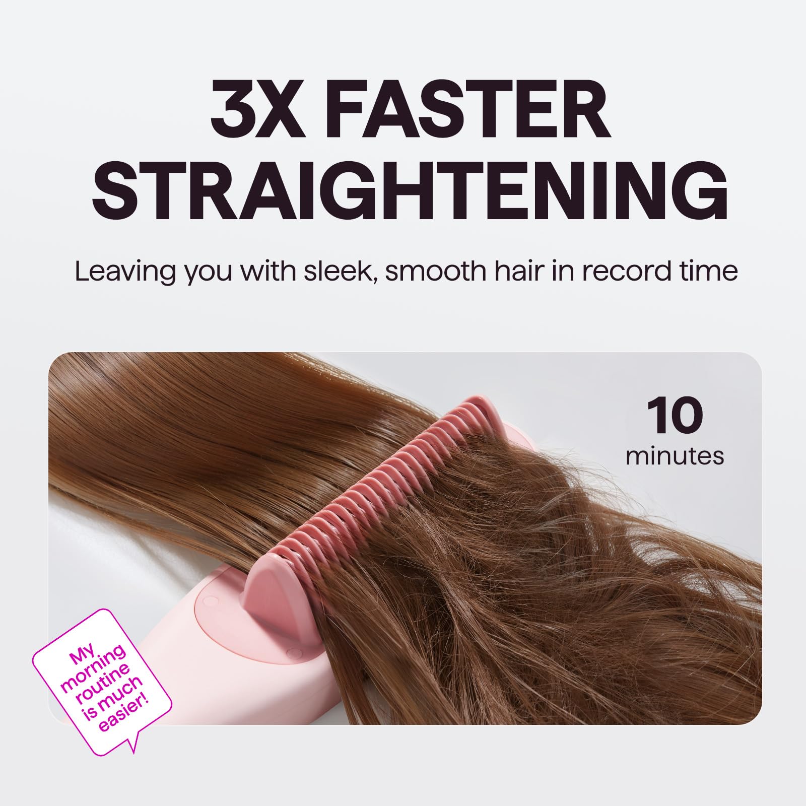 Wavytalk Pro Steam Hair Straightener Brush Steamline Pro Straightener Brush | 3-in-1 Straightening Brush for Coily Hair, Fast Salon Results with Less Damage, Anti-Frizz and Hair Nourishment