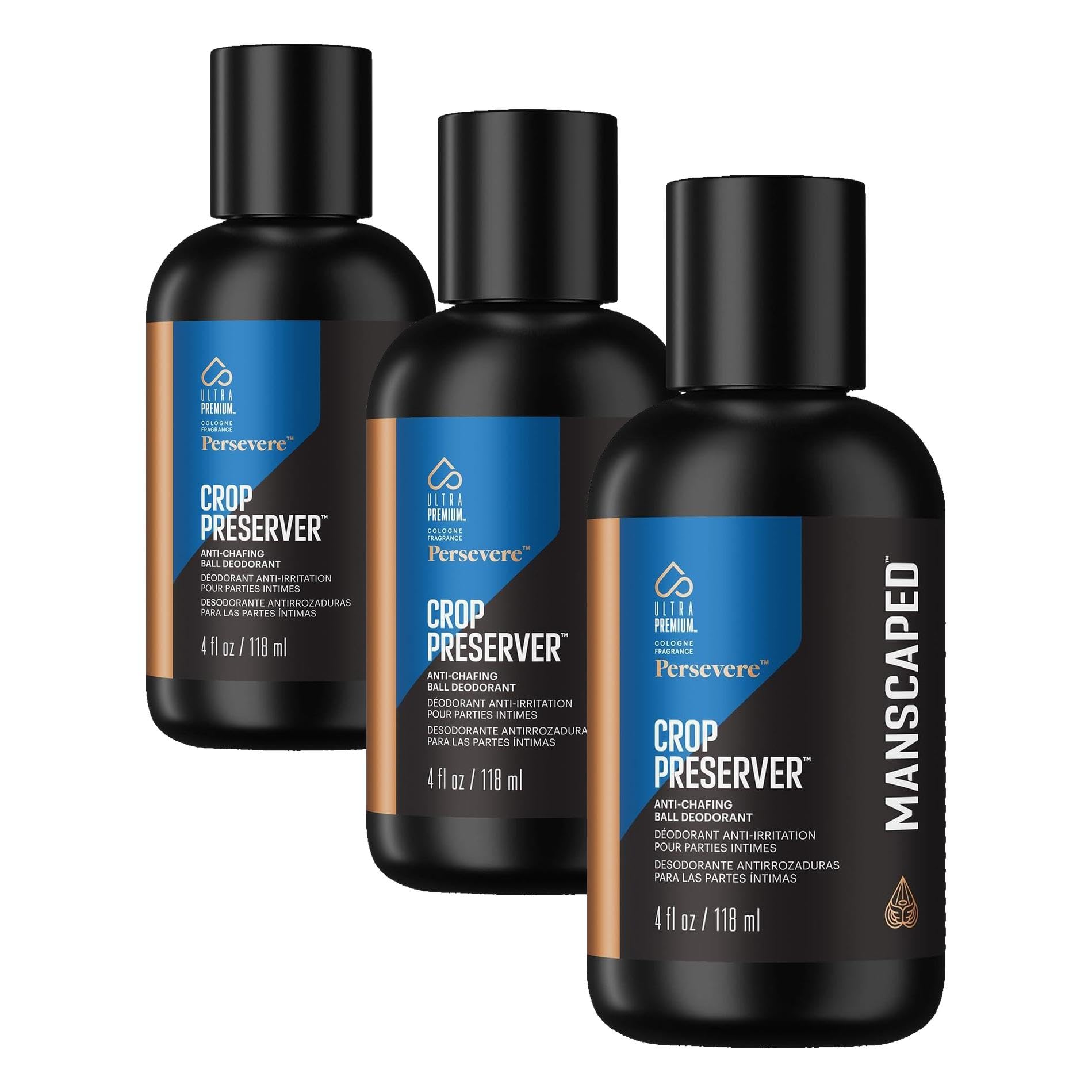 MANSCAPED® The Crop Preserver®, Men's Ball Deodorant, Male Care Hygiene Moisturizer, Anti-Chafing Groin Protection with Cooling Aloe Vera, Refined® Scent, 4oz
