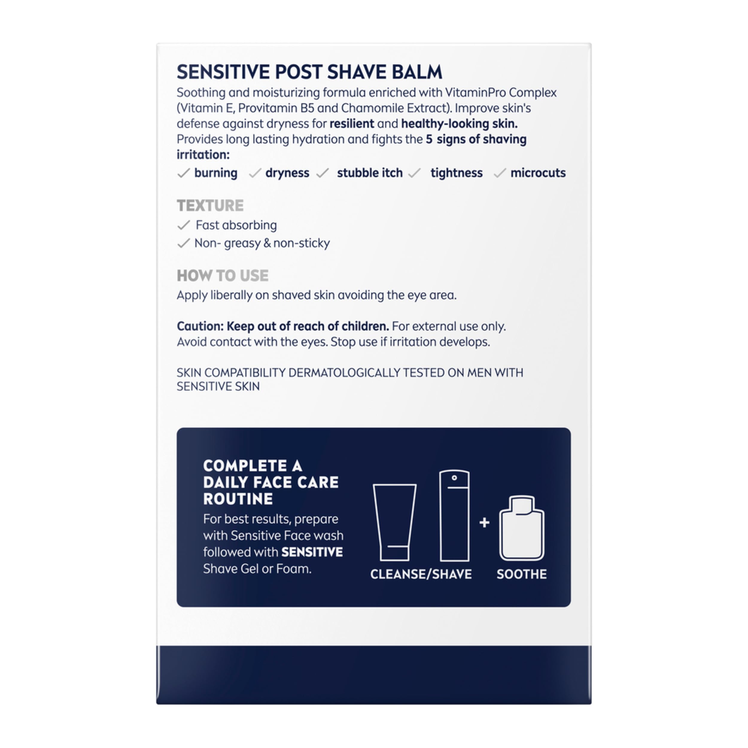 NIVEA MEN Sensitive Post Shave Balm, After Shave Balm for Men, 3.3 FL OZ