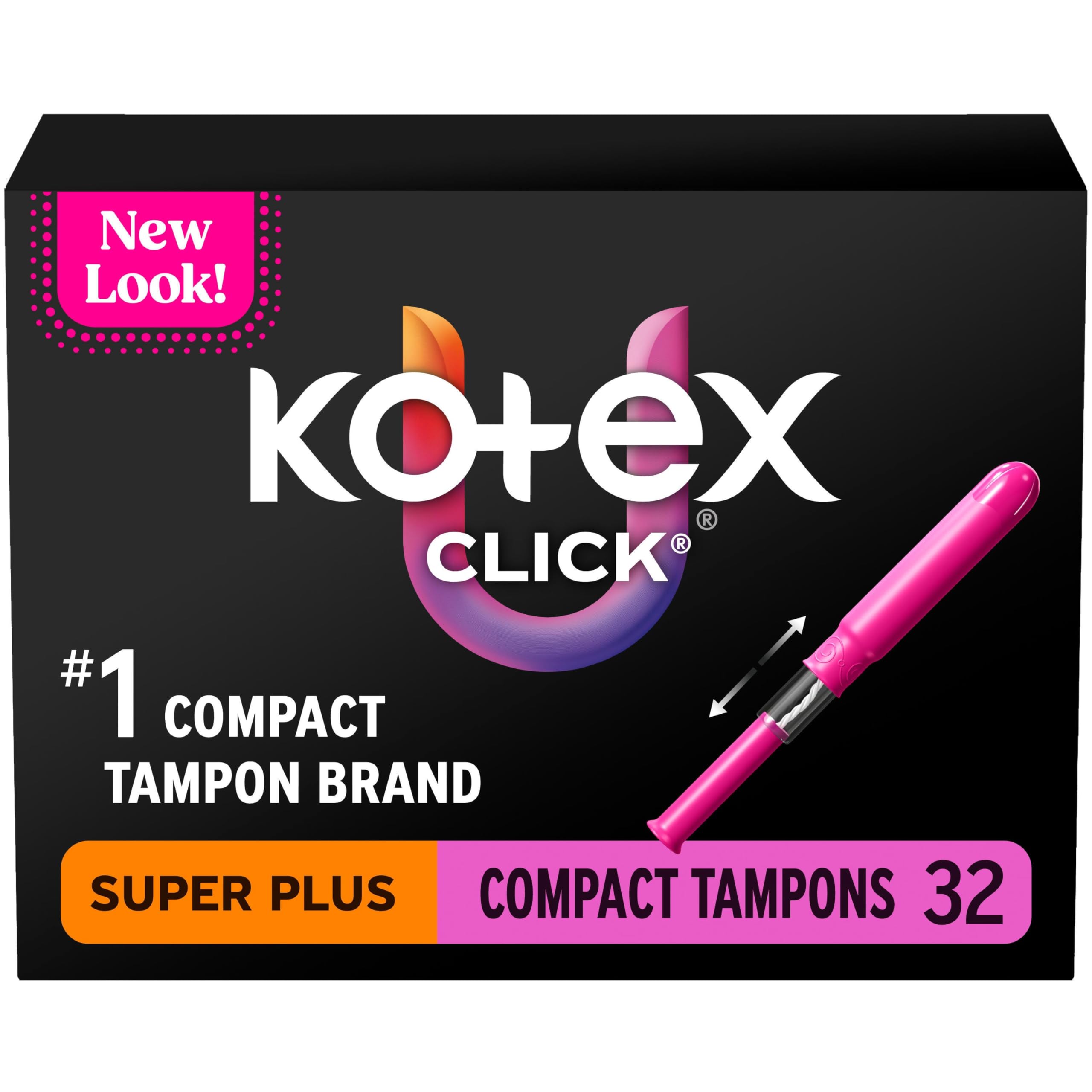 Buy now U by Kotex Tampons, Click Compact, Super Plus Absorbency, Unscented, 45 Count Super Plus 192 at indiglob india