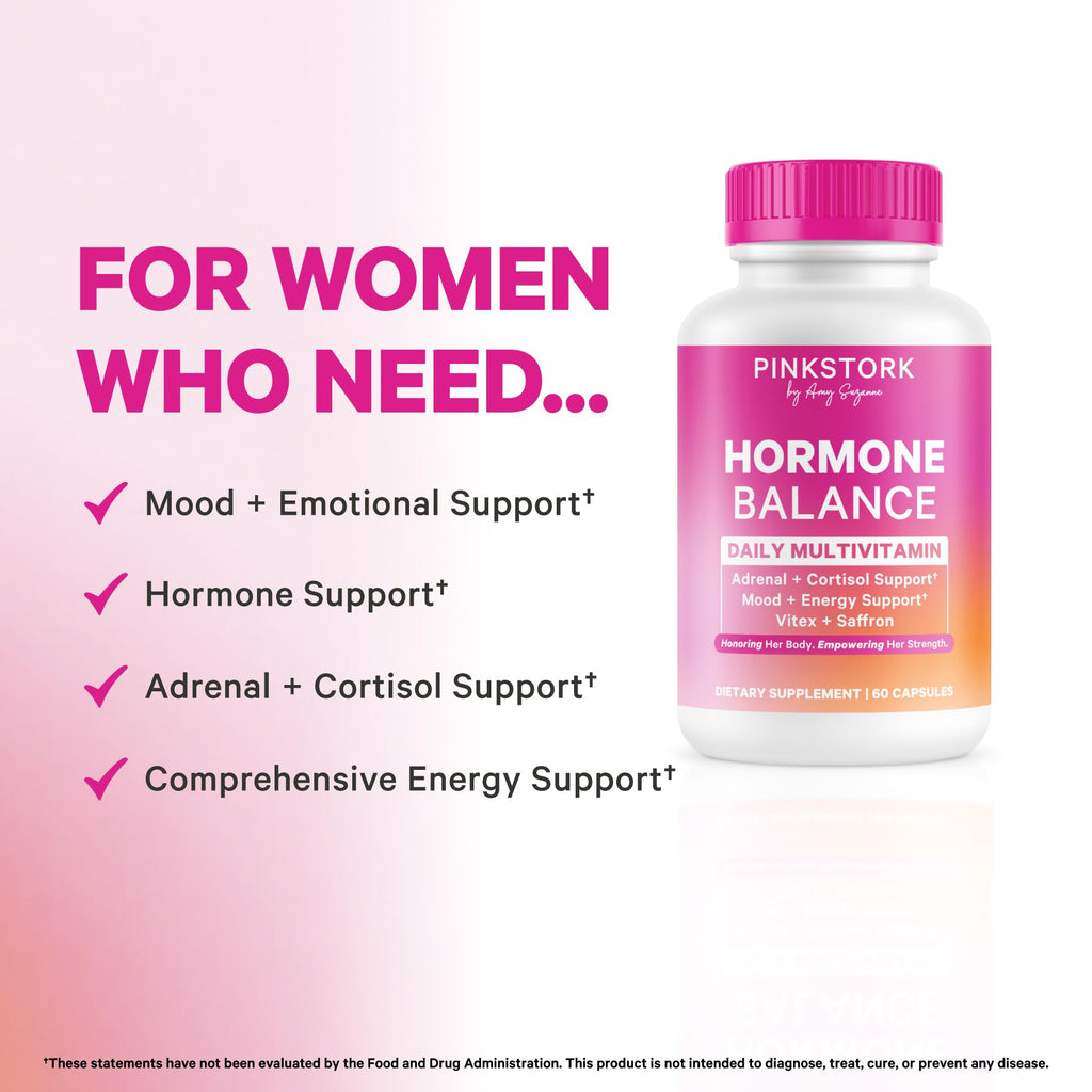 Pink Stork Hormone Balance Multivitamin for Women, 60 Vegan Capsules