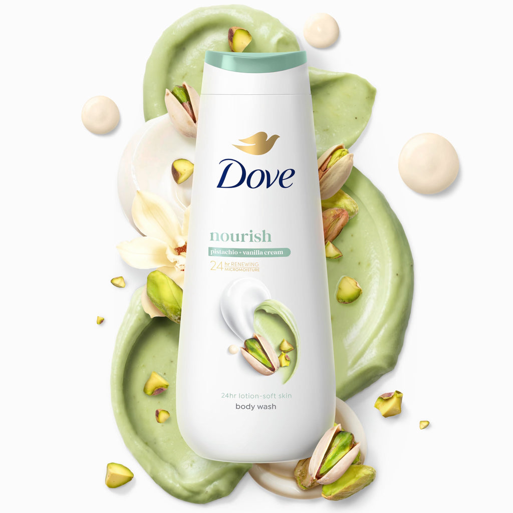 Dove Hydrating Body Wash for Women Pistachio & Vanilla Cream for Hydrated & Repaired Skin 20 fl oz