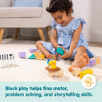 Buy now Melissa & Doug Blockables™ Safari Snap and Play, Mix and Match Connectable Wooden Building Blocks Play Set Toy for Preschool Boys and Girls (34 Pcs) at indiglob india