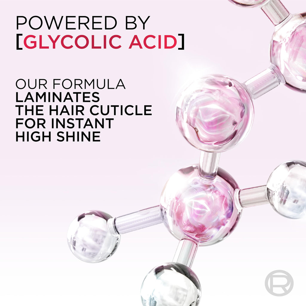 L'Oreal Paris Elvive Glycolic + Gloss High Shine Leave-In Hair Serum, Smooths Dull, Porous Hair Into High-Shine, Glossy Hair, 4.4 Fl Oz