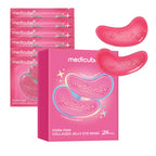 medicube Jelly Eye Mask PDRN Pink Collagen - Hydrogel Eye Patches, 28 Pairs | Eye Patches with PDRN, Collagen, NAD - For Puffy & Tired Eyes, Firming for Look of Wrinkles & Fine Lines, Korean Skincare