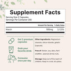 Micro Ingredients Niacin 500mg Per Serving, 400 Capsules | Flush Free B3 Vitamins | Double Strength Essential B Vitamin Supplement | Skin Care Health & Energy Support | Non-GMO, Gluten Free