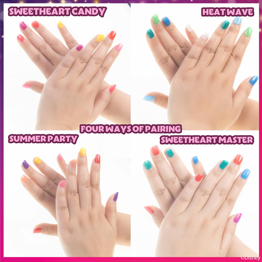 Disney Princess Nail Polish Set, 18-Piece Peel-Off for Girls, Ages 3+