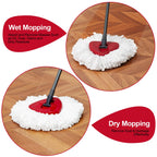 [3 Pack] Mop Replace Heads, Mop Refill Heads Replacements Compatible with O Cedar Spin Mop 1-Tank System- Easy to Replace, Microfiber, Machine Washable