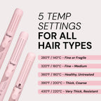 L'ANGE HAIR Le Duo Grande 360° Airflow Styler | Curl & Straighten with One Tool | 5.3" Snag-Free Titanium Plates | Cooling Air Vents to Set Curls | Adjustable Temp & Auto Shut-Off | Blush