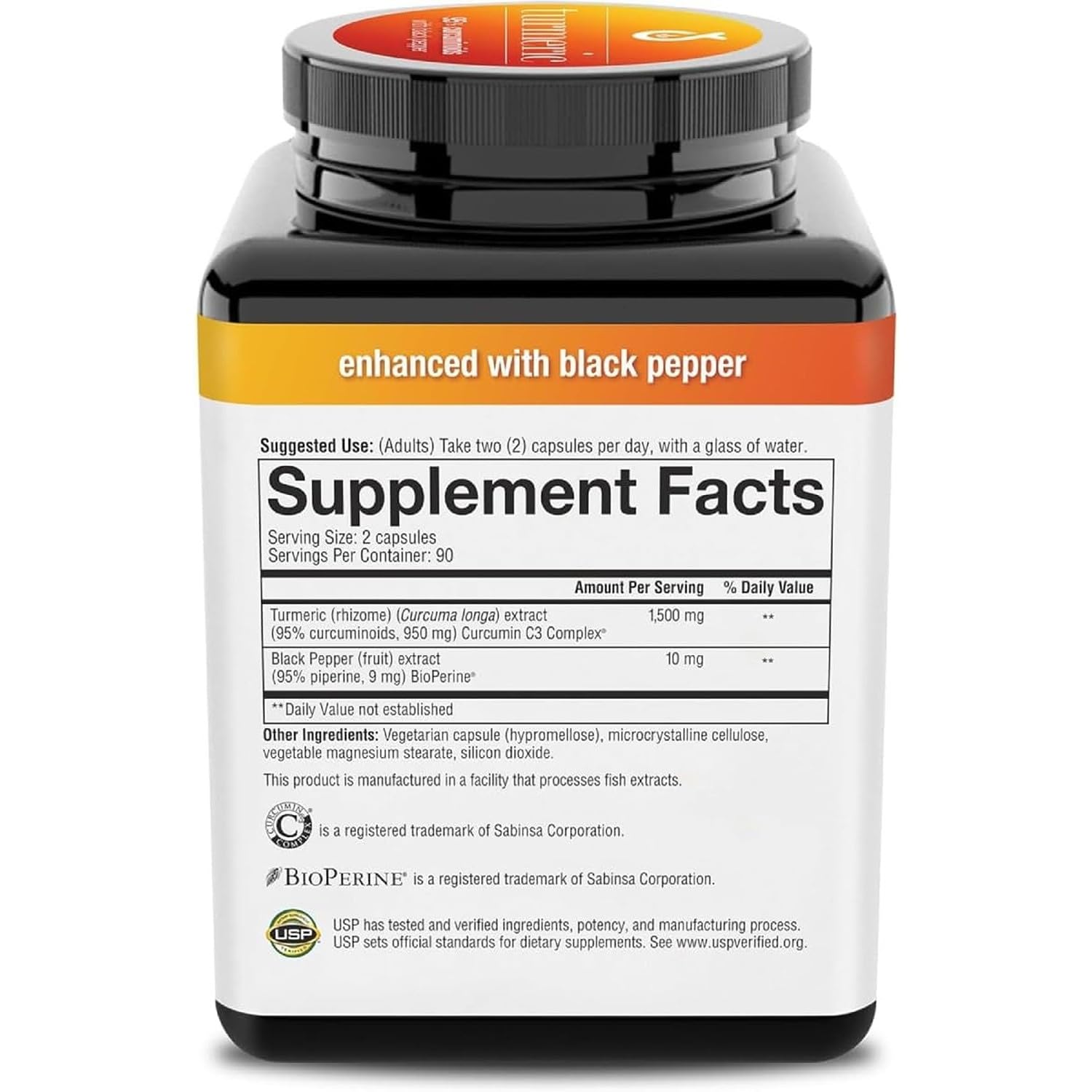 Youtheory Turmeric Extra Strength, 1,000 mg, 180 Capsules, Pack of 2 | Clinically Studied Curcumin C3 Complex, 95% Total Curcuminoids, BioPerine Black Pepper for Absorption, Joint Support*