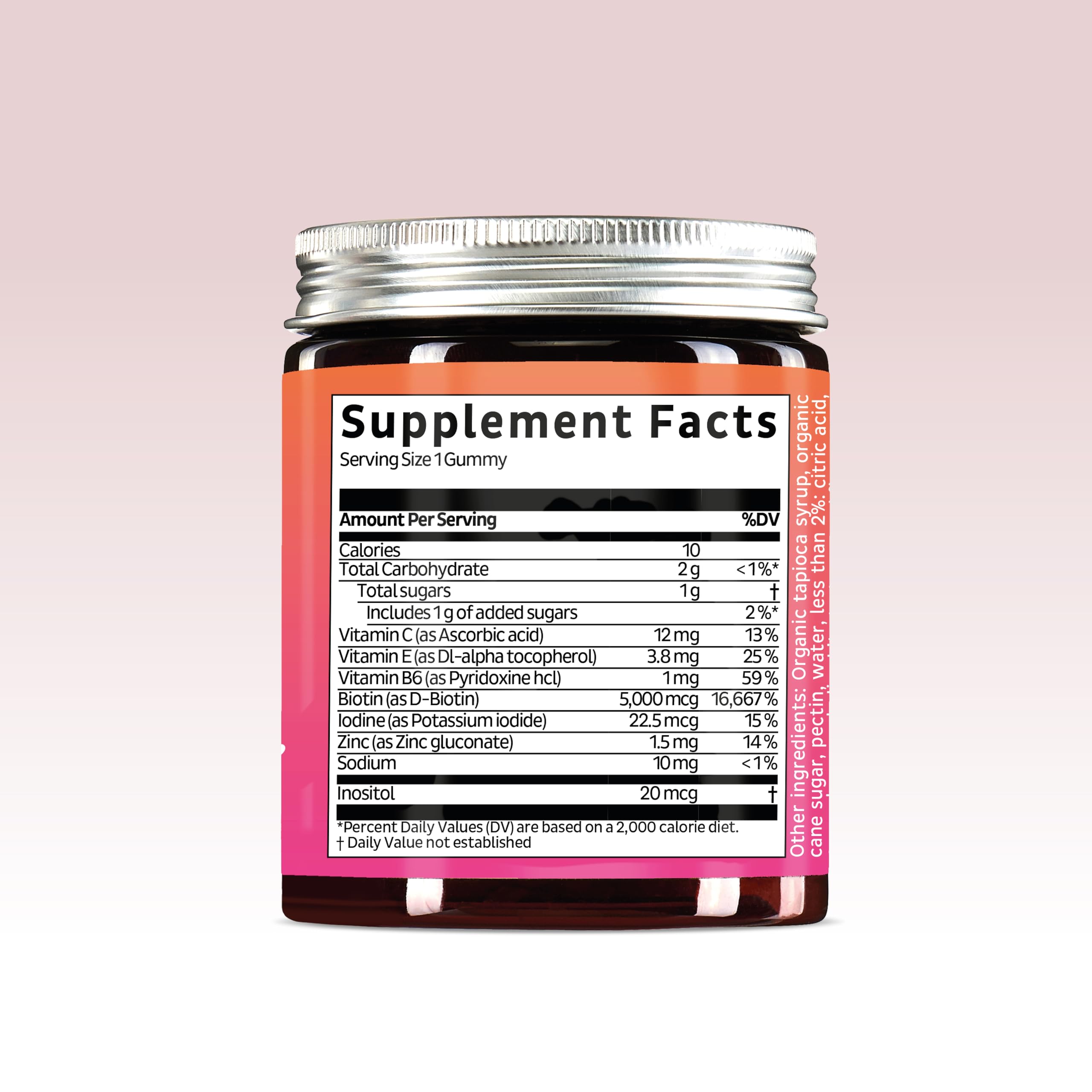 Bears with Benefits Biotin 5,000 mcg Hair Growth Gummies | Complete beauty formula with Vitamins C & E, Zinc and Iodine to support healthy hair, glowing skin and stronger nails.