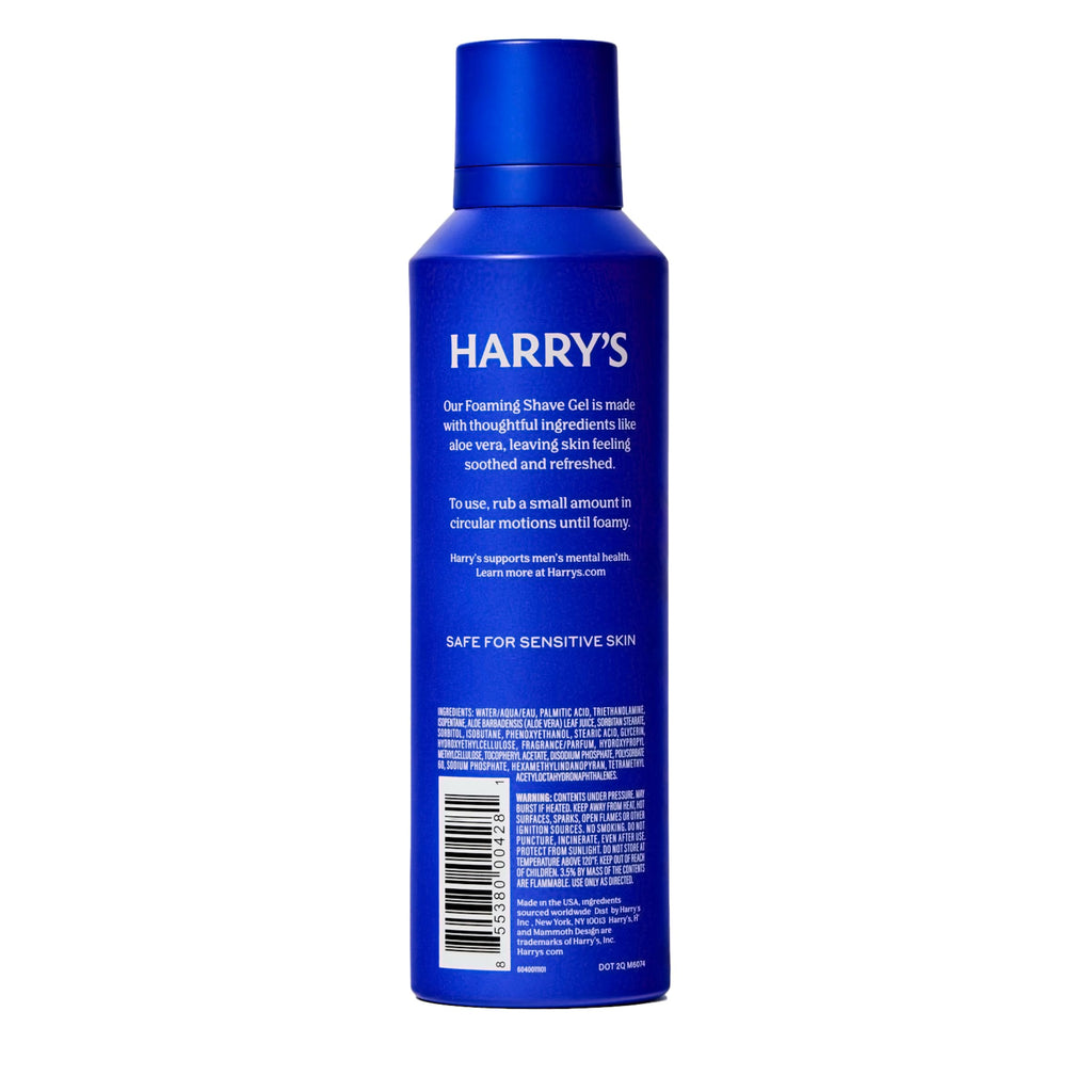 Harry's Foaming Shave Gel for Men with Aloe - 6.7 oz (3 Pack) | Soothes and Cushions Skin for Shaving - Safe For Sensitive Skin