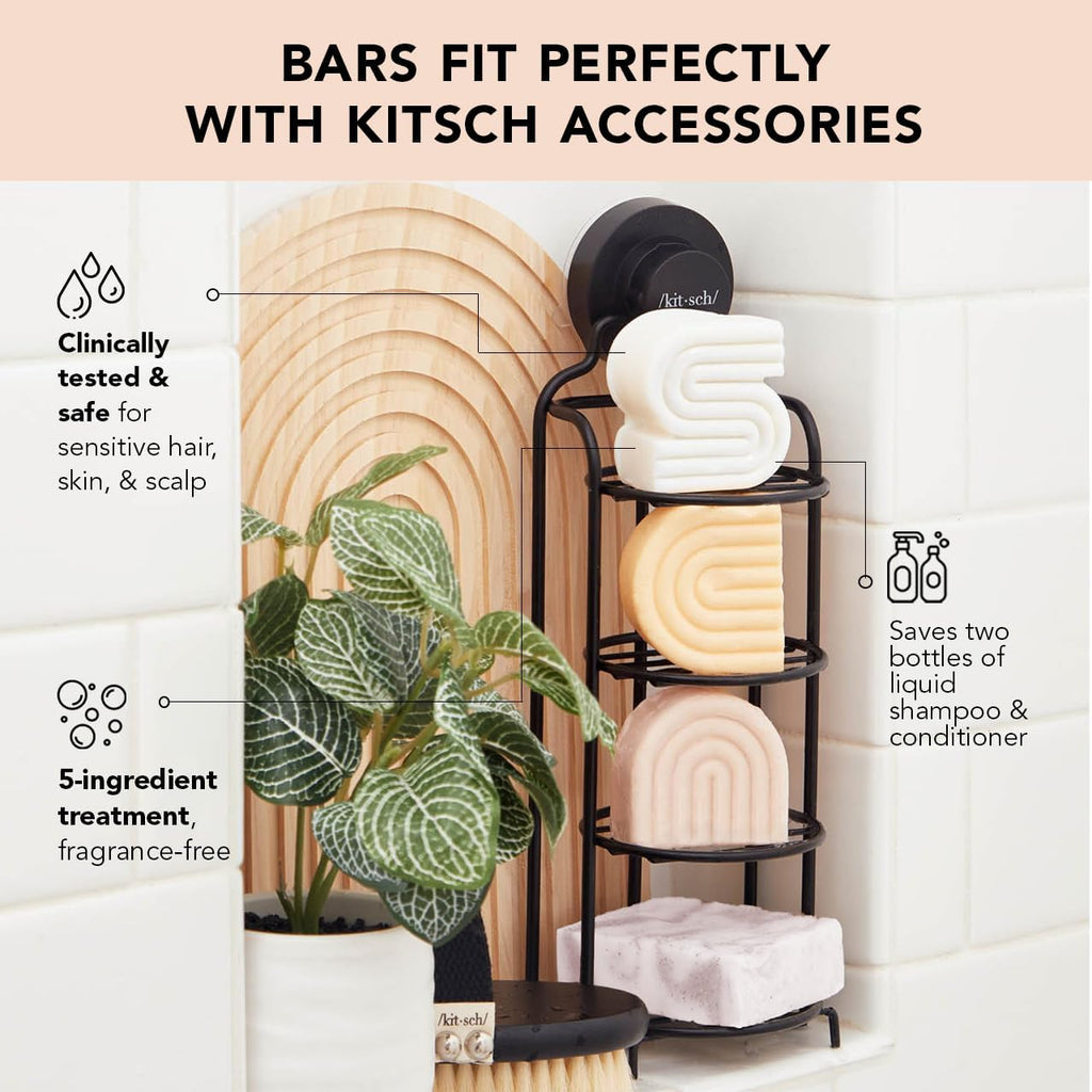 Buy now Kitsch 2-in-1 Shampoo Bar and Body Wash - Ultra Sensitive, Vegan & Natural, 5-Ingredient Formula Bar Soap for Hair & Body - Scent-Free, Paraben-Free - For Sensitive Scalp & Skin - 3.2 oz at indiglob india