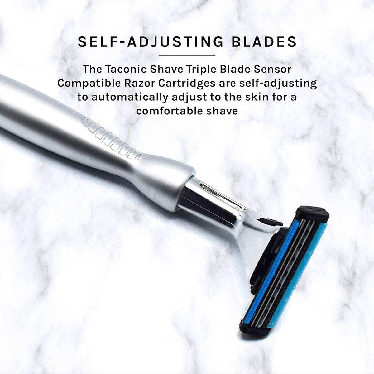 Taconic Heavyweight Sensor-Compatible Triple Blade Pivot Razor