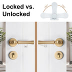 Child Proof Door Lever Lock(6 Pack) - Baby Proofing Door Handle Lock, 3M Adhesive & No DrillingNeed, Minimalist Design, Child Safety Door Handle Locks