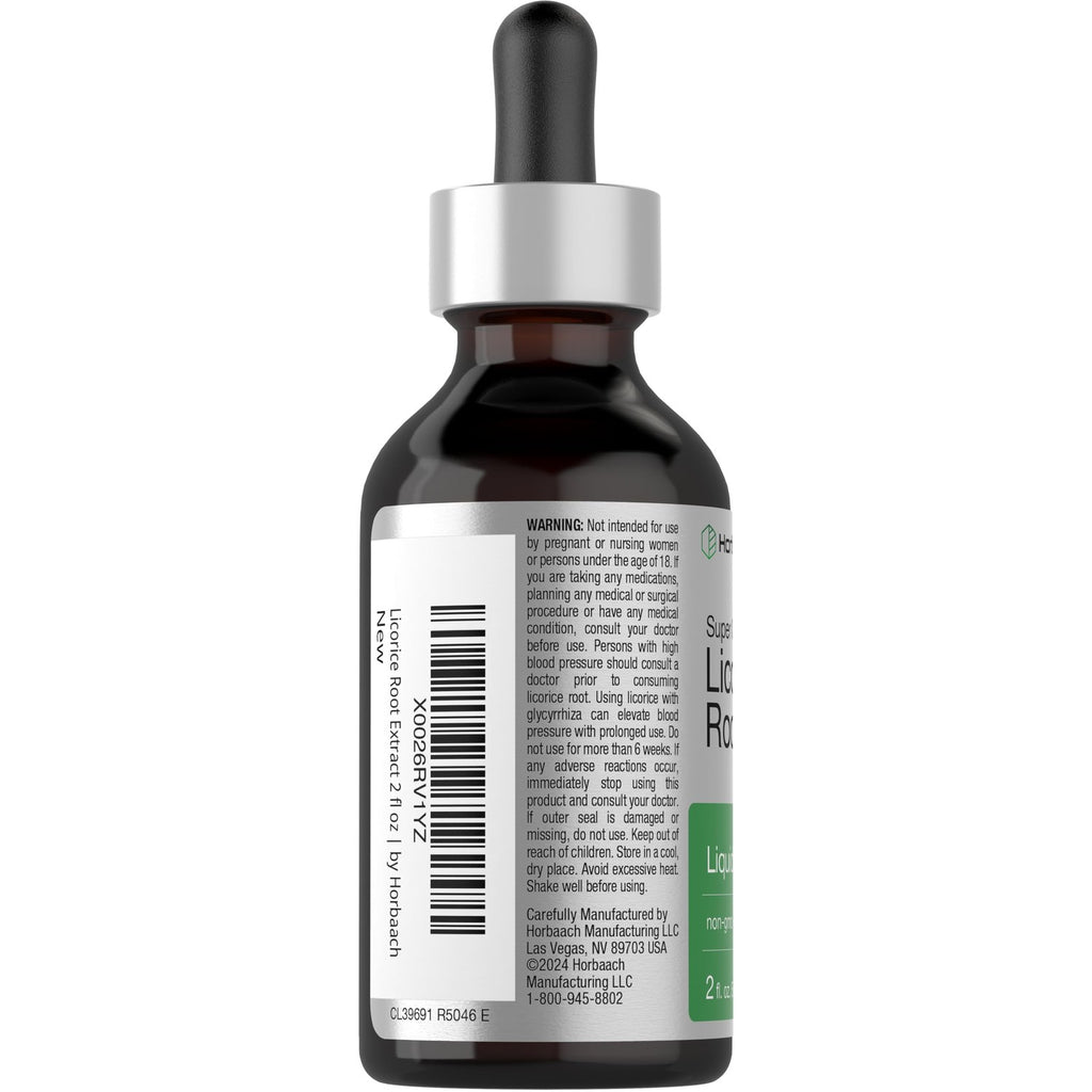 Horbäach Licorice Root Extract | 2 fl oz | Alcohol Free Tincture
