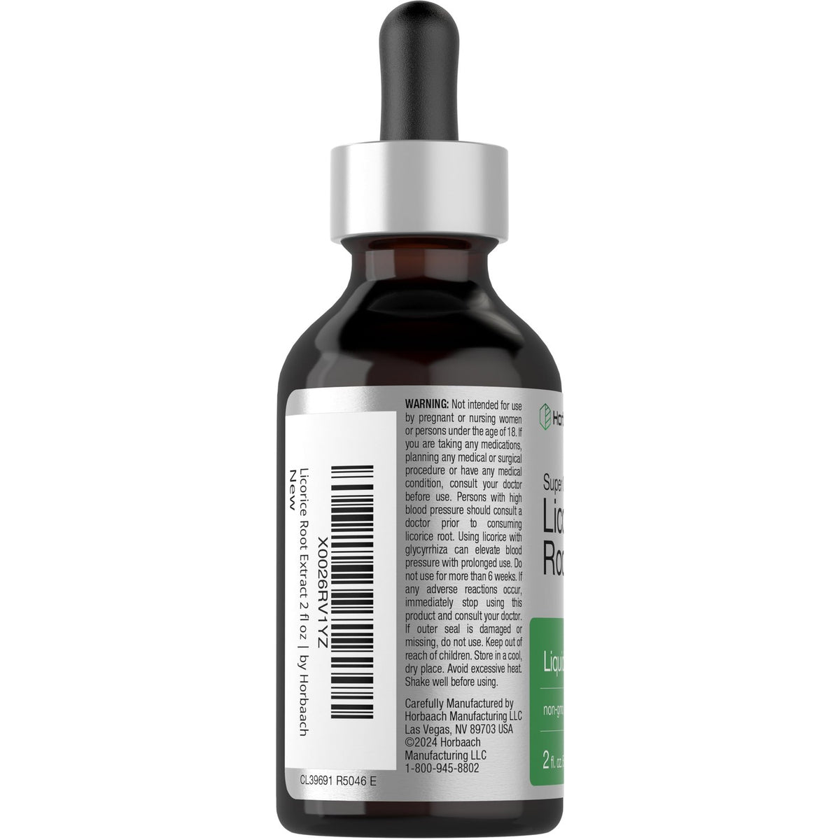 Horbäach Licorice Root Extract | 2 fl oz | Alcohol Free Tincture