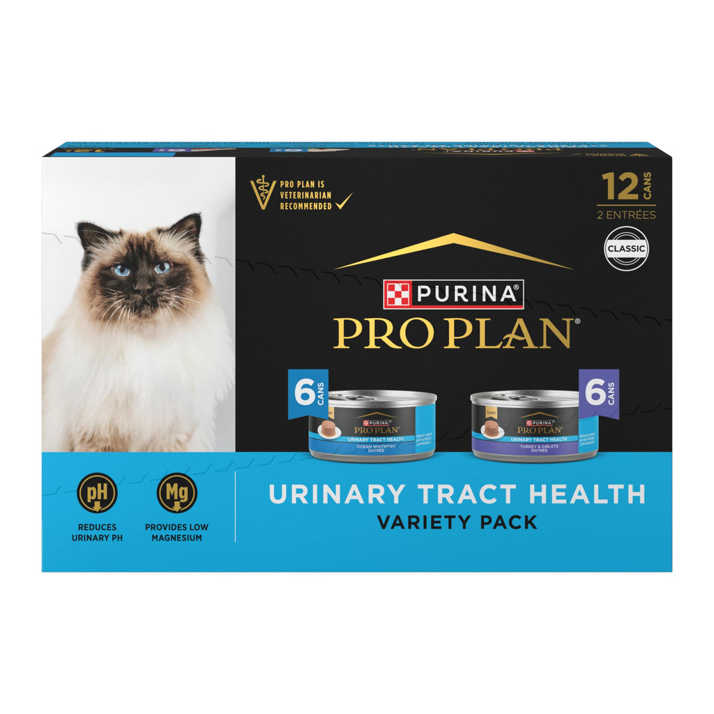 Purina Pro Plan Urinary Cat Wet Food Pate Variety Pack, (12) 5.5 oz Cans