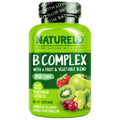 NATURELO Vitamin B Complex, 120 Capsules, Vegan, CoQ10, Methyl Folate | Biotin, Fruit & Vegetable Blend, Supports Energy And Healthy Stress Response, Super B Complex Vitamins for Women and Men