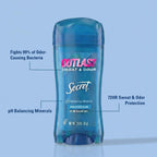 Secret Outlast Antiperspirant Deodorant for Women, 72hr Sweat & Odor Protection, PH Balancing Minerals, Pro-Hyaluronic Acid, Clear Gel, Completely Clean Scent, 2.6 oz (Pack of 2)