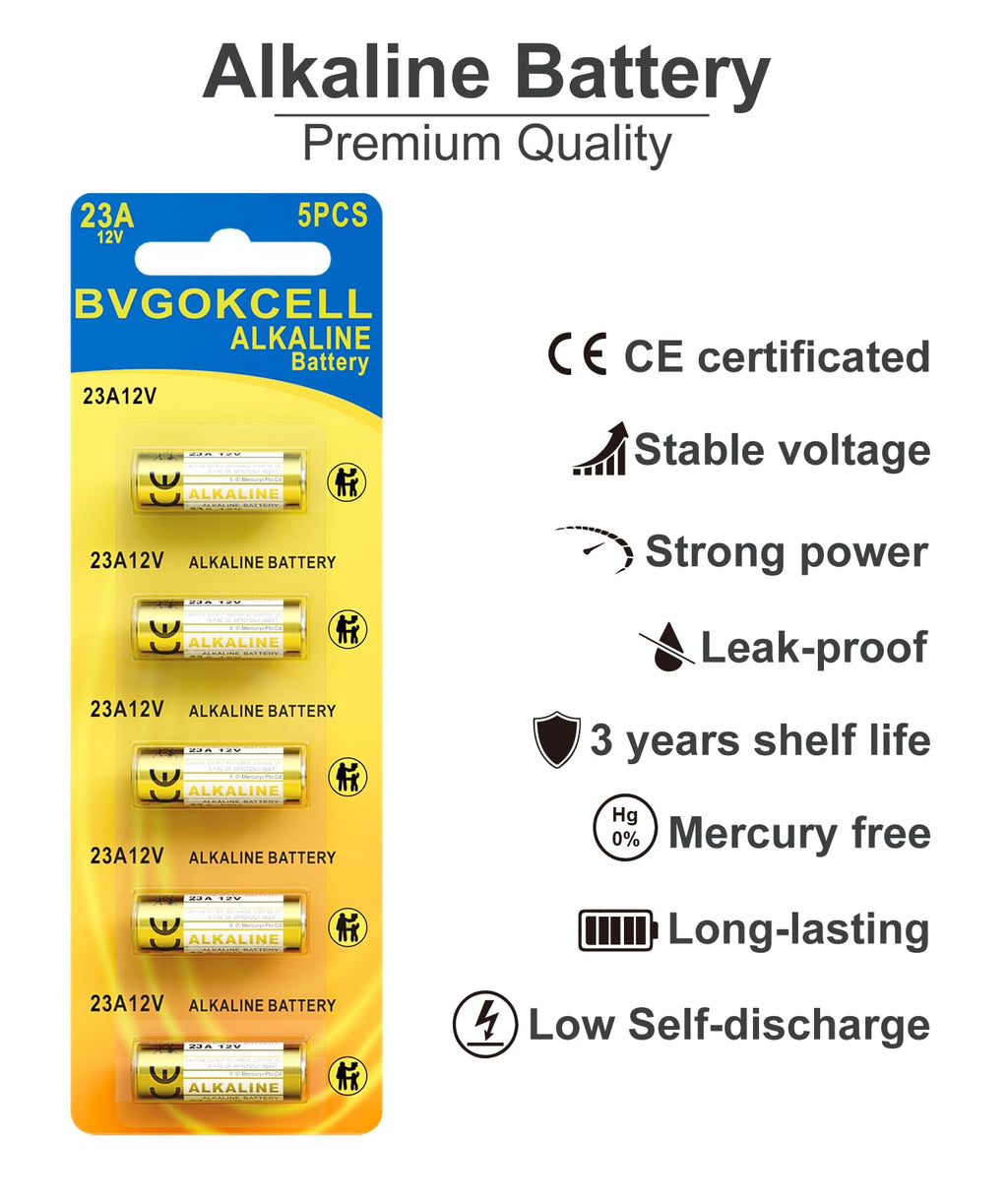 A23 23A 12 Volt Battery (10-Pack), MN21/23 12V Alkaline Battery