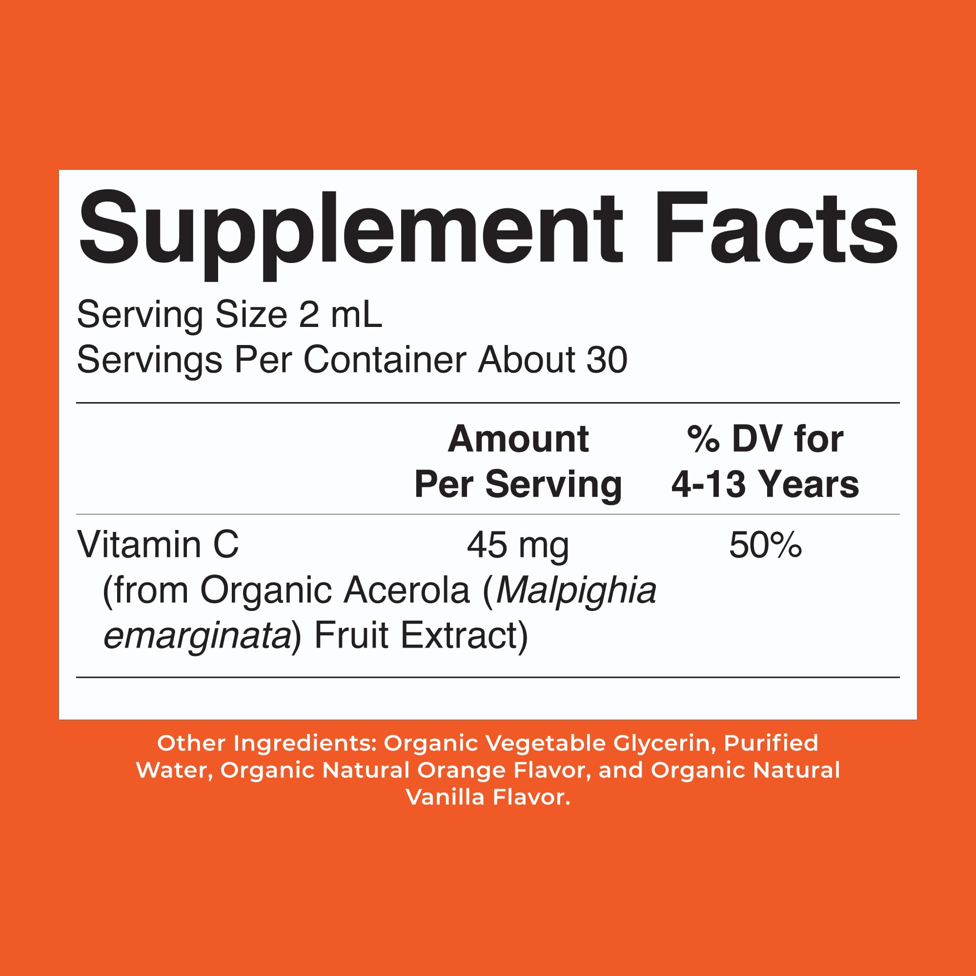 MARYRUTH'S USDA Organic Kids Vitamin C Drops, Immune Support, 2 oz | Vegan, Immune Support Supplement, Overall Health, Vitamin C from Organic Acerola Fruit Extract