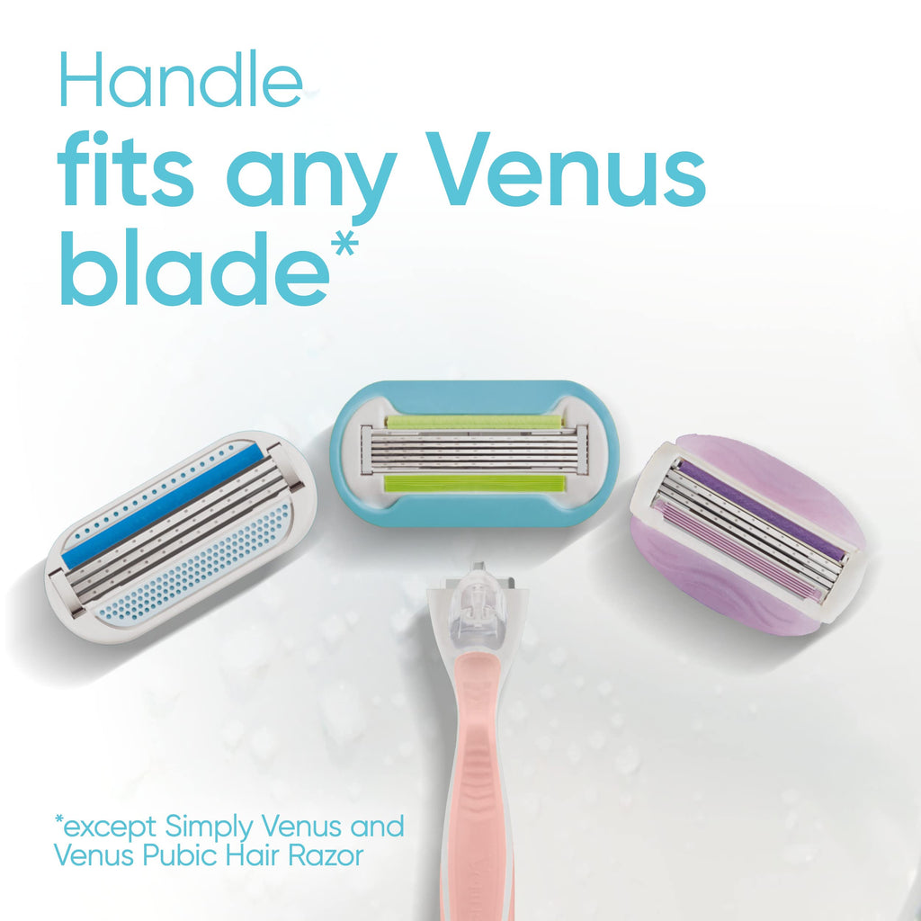 Gillette Venus Extra Smooth Pink Women's Razor Handle + 3 Blade Refills