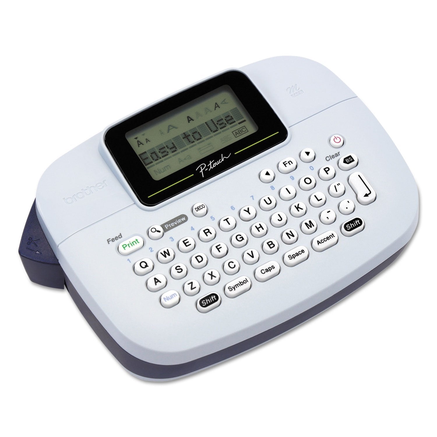 Buy now Brother P-Touch Professional Label Maker PTM95 with 9 Type Styles and 8 Deco Patterns for Small Business, Home Office Organization, and Storage Labels - Portable Handheld Design with QWERTY Keyboard at indiglob india