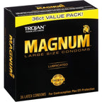 Buy now TROJAN Magnum Lubricated Large Condoms, Comfortable and Smooth Lubricated, America’s Number One Condom, 36 Count Pack at indiglob india