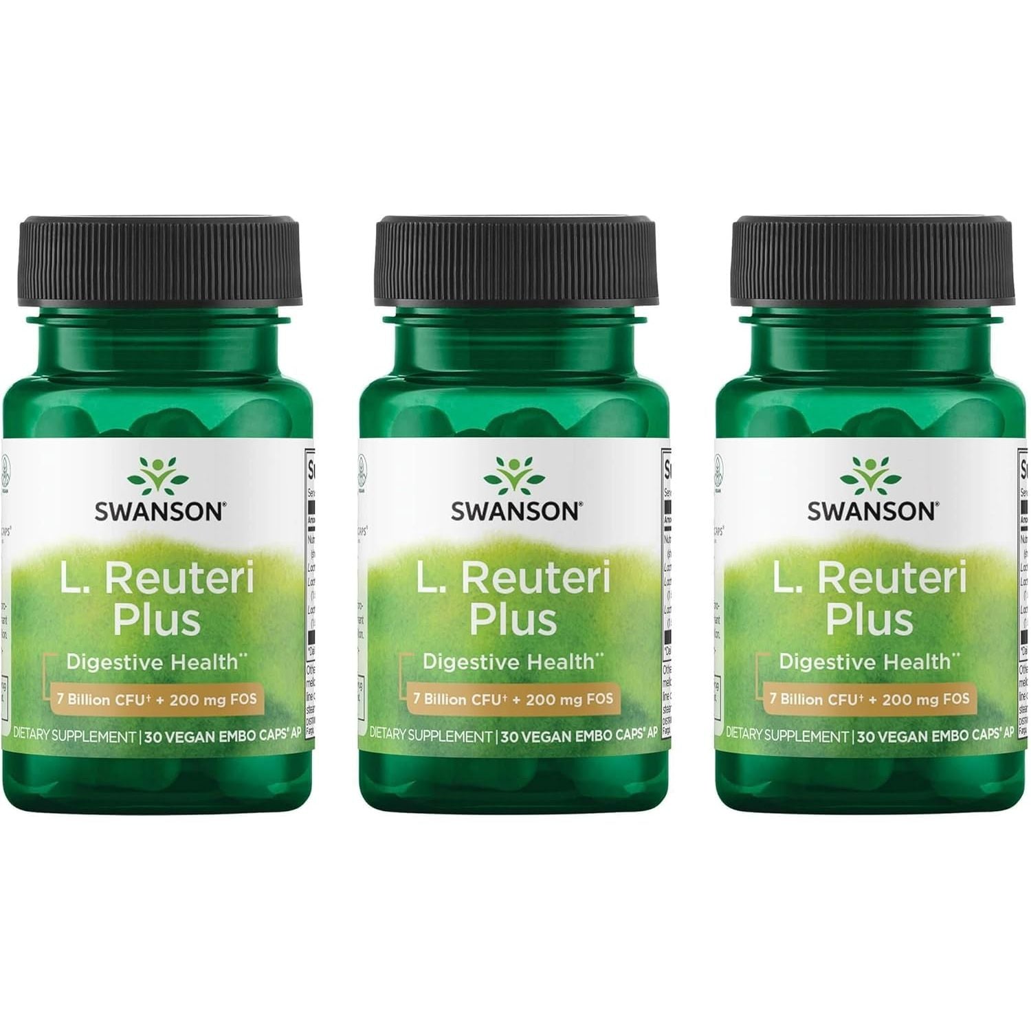 Buy now Swanson L. Reuteri Probiotic Plus w/L. Rhamnosus L. Acidophilus & FOS Prebiotic Digestive Support - Promotes Gut Health w/ 7 Billion CFU per Capsule - (30 Veggie Capsules) 30 Count (Pack of 3) at indiglob india