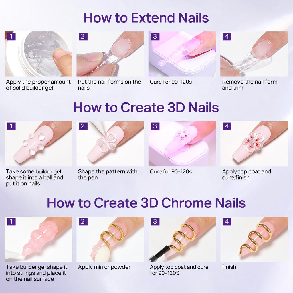 MIZHSE 3D Sculpting Gel for nail art, perfect for creating detailed designs. Verified by CuratCart for quality and trust.