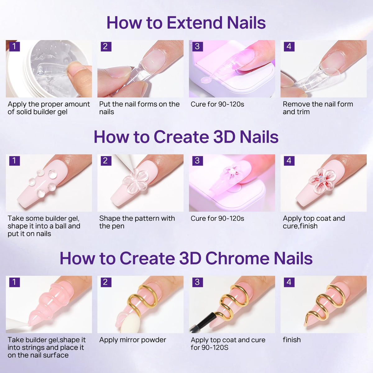 MIZHSE 3D Sculpting Gel for nail art, perfect for creating detailed designs. Verified by CuratCart for quality and trust.