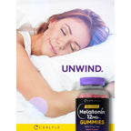 Carlyle Melatonin Gummies 12mg | 100 Count | Berry Flavor | Vegan Supplement | Non-GMO, Gluten Free