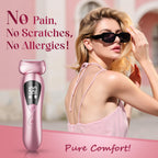 rategist Cordless Electric Razor for Women: IPX7 & LED Display | 3-in-1 for Face/Underarm/Leg - Rechargeable & Painless Bikini Trimmer - Waterproof & Lightweight Travel Design