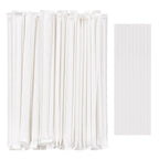 Individually Wrapped 100 Pcs Clear Plastic Straws, Disposable Drinking Straws, 8.26" Long and 0.23'' Diameter, BPA-Free
