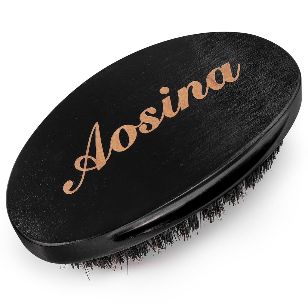 Buy now Wave Brush Medium Boar Bristles Hair brush-Designed for Thin and Normal Hair-Mens Curved Military Wave and Beard Brush-Great for 360 Waves black at indiglob india