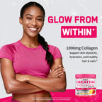 Creatine for Women, 5000mg Complex with Collagen & BCAAs, Vitamin B12 | 120 Ct Sugar-Free Creatine Gummies for Women, Creatine Monohydrate Supplements Pre-Workout Chewbles, Creatina Para Mujeres