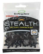 SOFTSPIKES Unisex Adult Black Stealth Golf Cleats, Black/Silver, Clamshell US