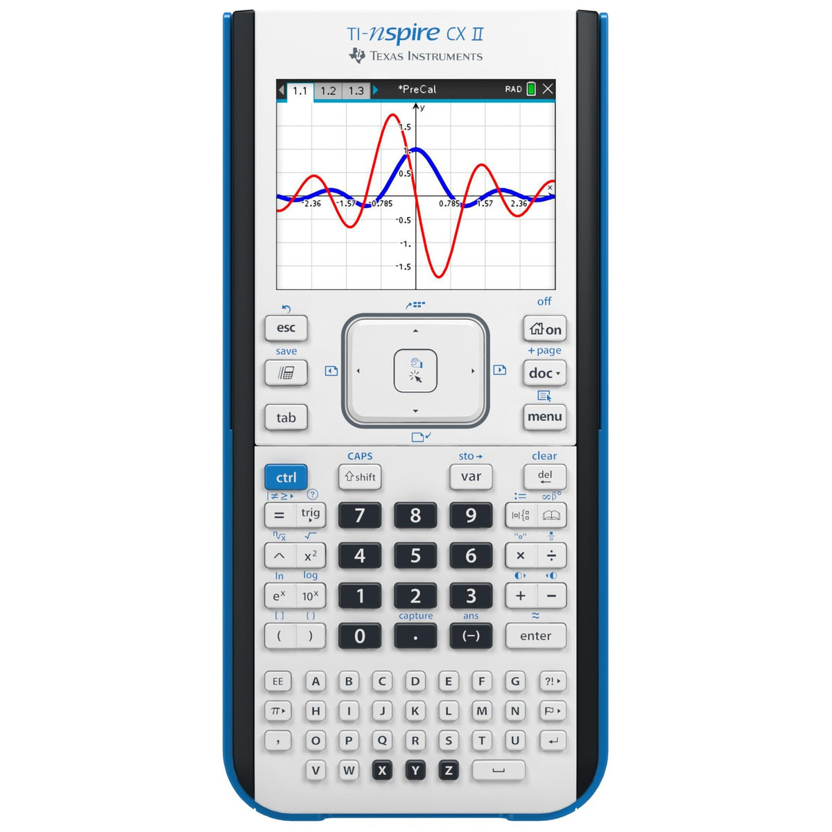 Texas Instruments TI-Nspire CX II Color Graphing Calculator with Student Software (PC/Mac) White 3.54 x 7.48