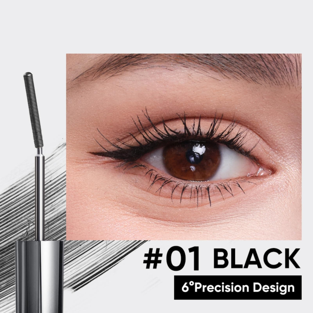 JUDYDOLL Waterproof Mascara in #01 Black enhances lashes with a 3D curling effect. Verified by CuratCart for quality assurance.