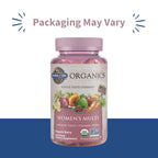 Garden of Life Organics Women's Gummy Vitamins - Berry - Certified Organic, Non-GMO, Vegan, Kosher Complete Multi - Methyl B12, C & D3 - Gluten, Soy & Dairy Free, 120 Real Fruit Gummies