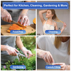 500 Pcs Disposable Food Service Gloves - Premium Plastic Food Prep Gloves for Multiple Use - BPA/Latex Free - Food Grade and Tear-Resistant - One Size Fits Most