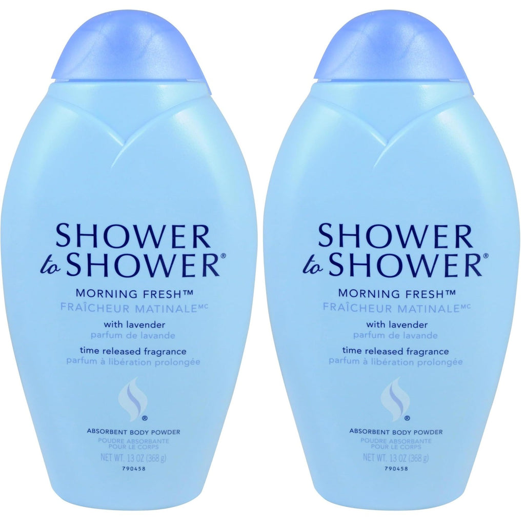 Shower to Shower Morning Fresh Body Powder for Chafing and Odor, 13 Oz | Deodorant powder with lavender, sweat absorbing, prevents chafing & odor, all over body powder for long lasting freshness