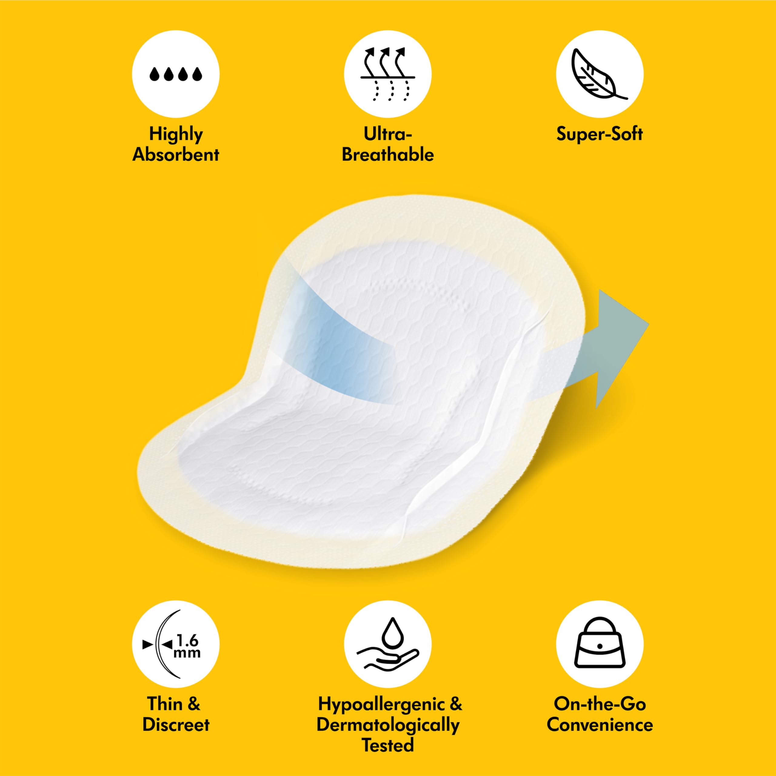 Buy now Medela Ultra-Breathable Nursing Pads, Highly Absorbent, Super Soft, Discreet Design for Comfortable Wear, Pack of 60 at indiglob india