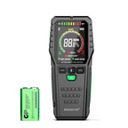 Buy now Pinless Moisture Meter for Wood Concrete – Digital Moisture Tester with 3-Color LCD Display, Audible Alarm & HOLD Function – Ideal for Firewood, Lumber, Home Inspections (Green) at indiglob india