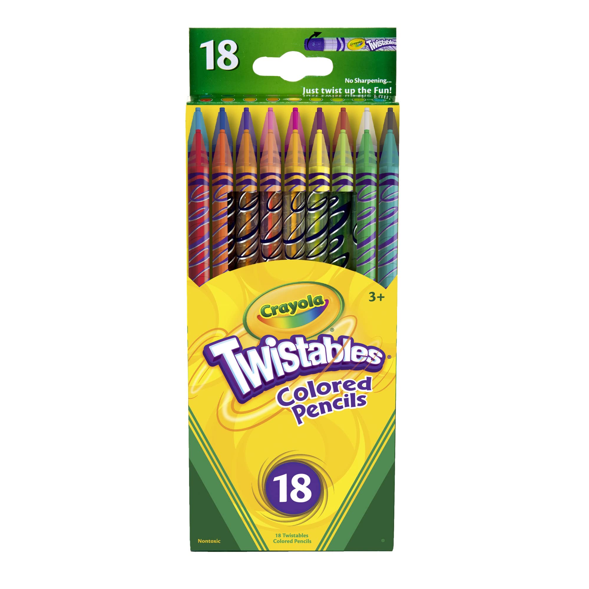 Buy now Crayola Twistable Colored Pencils For Kids, Fun School Supplies, 18 Count, Gifts For Kids, Ages 3+ at indiglob india