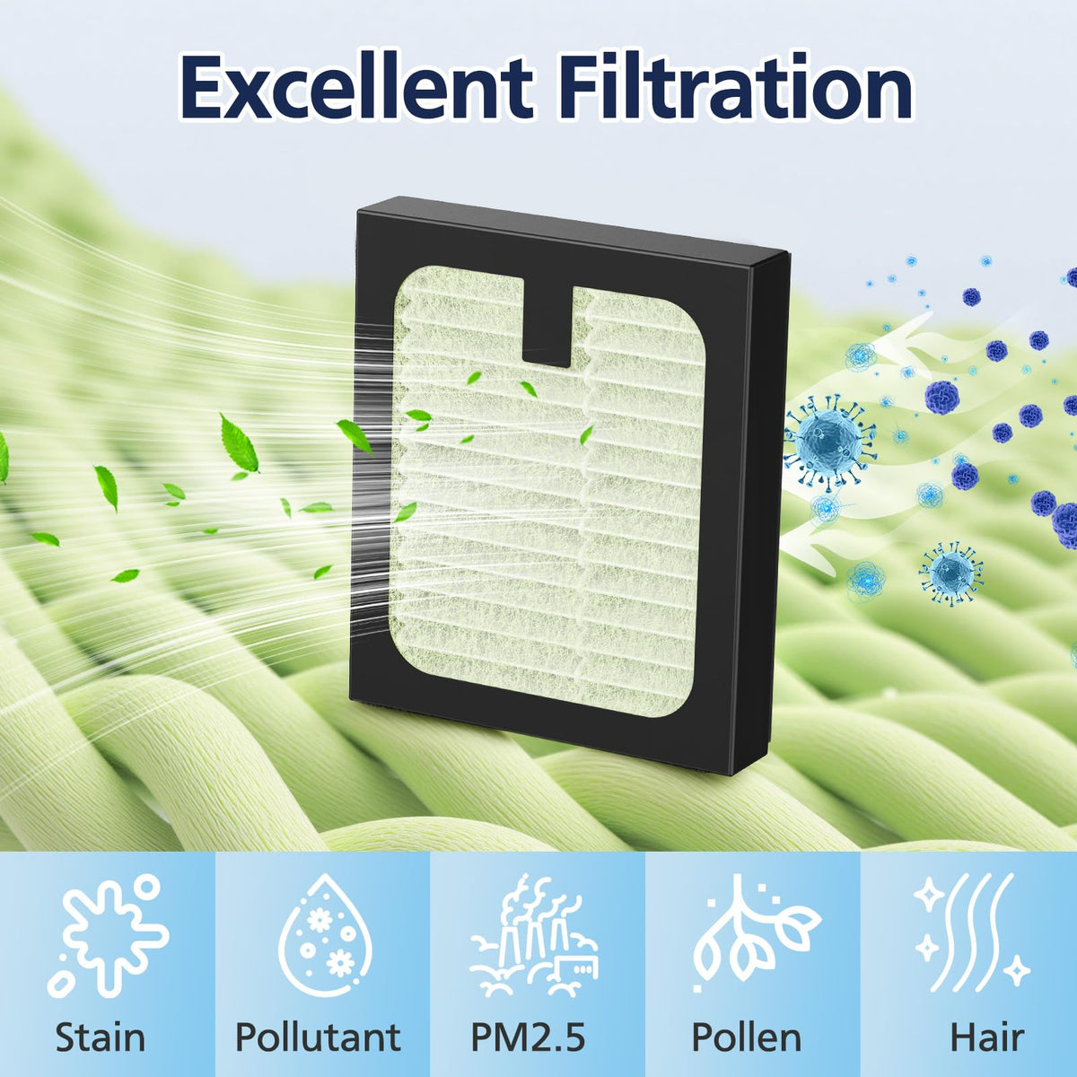 4 Pack HEPA Filter Replacement for Baby Brezza Baby Bottle Washer Pro