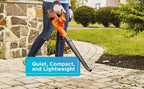 Buy now BLACK+DECKER Cordless Leaf Blower, 40V MAX , Leaf Blower Cordless with Battery and Charger, 125 MPH Air Speed, Lightweight Handheld Yard Sweeper (LSW40C) at indiglob india