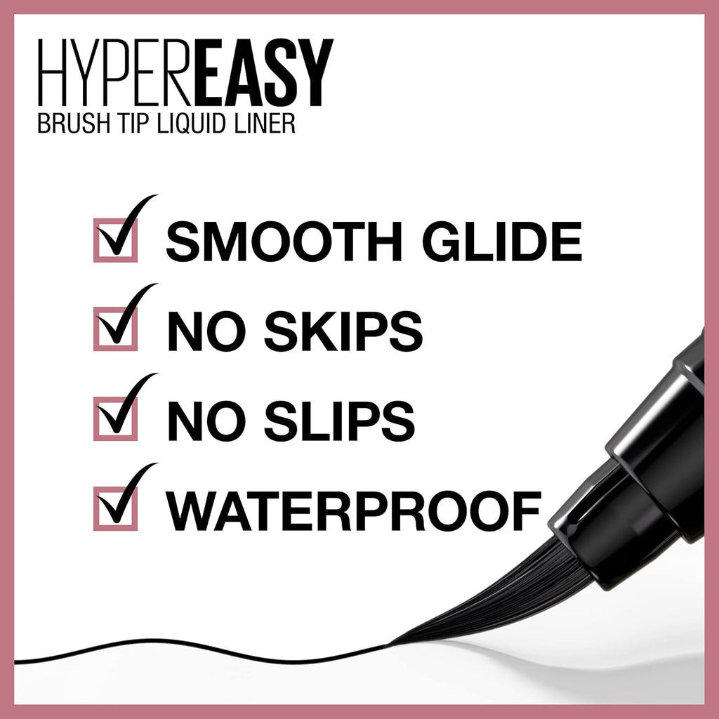 Buy now MAYBELLINE New York Hyper Easy Liquid Pen No-Skip Waterproof Eyeliner, Satin Finish, Pitch Brown at indiglob india